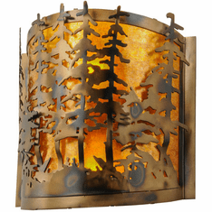 Meyda Custom 149253 Tall Pines Antique Copper Wall Light Sconce