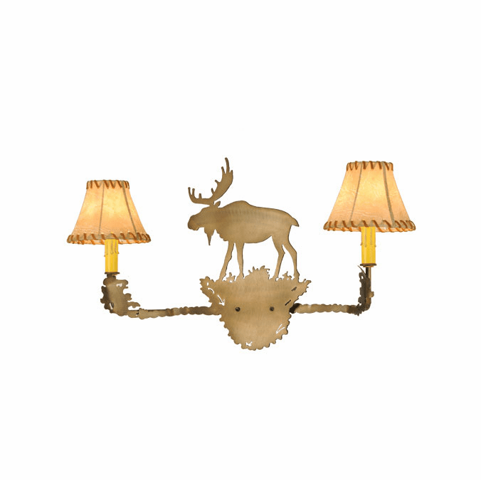 Meyda Custom 151163 Moose Rustic Antique Copper Wall Light Sconce