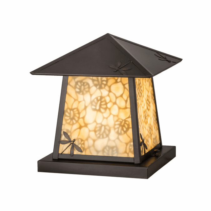 Meyda Custom 152492 Stillwater Dragonfly Rustic Beige Craftsman Outdoor Pier Mount