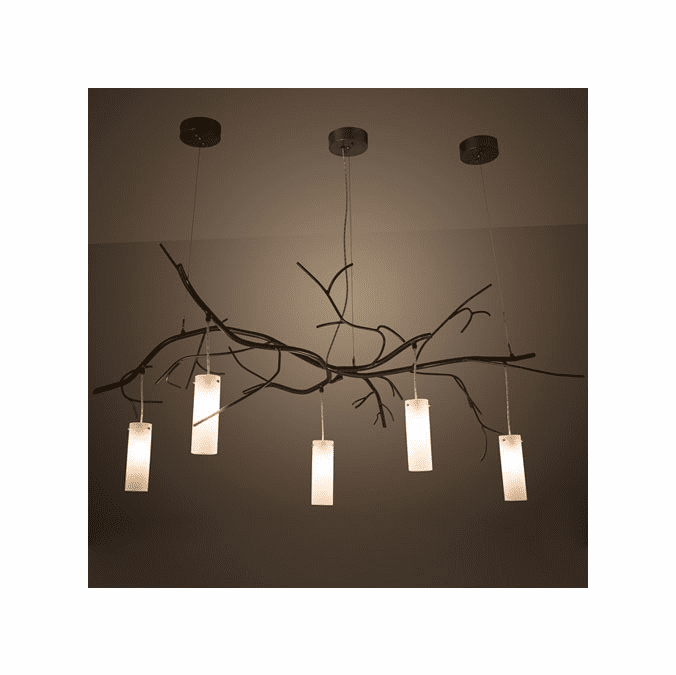Meyda Custom 152967 Winter Solstice Cilindro Modern Timeless Bronze Halogen Multi Pendant Island Light Fixture