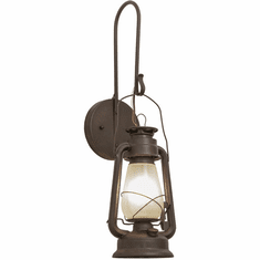 Meyda Custom 153107 Miner's Lantern Country Distressed Rust Wall Lighting