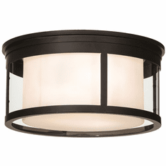 Meyda Custom 153386 Cilindro Campbell Oil Rubbed Bronze Flush Mount Lighting Fixture