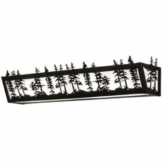 Meyda Custom 155100 Tall Pines Rustic Black / Ca Bathroom Wall Light Fixture