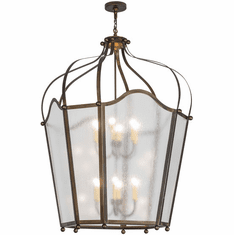 Meyda Custom 156474 Citadel Antique Copper / Clear Seedy Entryway Light Fixture