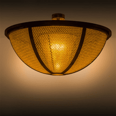 Meyda Custom 152902 Rustic Black / Silver Mica Ceiling Light