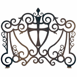 Meyda Custom 162755 Cross Traditional Fireplace Screen