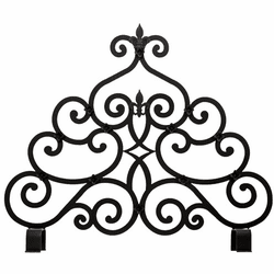 Meyda Custom 162817 Fleur-de-lis Traditional Fireplace Screen