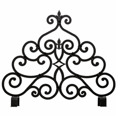Meyda Custom 162817 Fleur-de-lis Traditional Fireplace Screen
