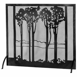 Meyda Custom 165940 Tall Poplars Rustic Fireplace Screen