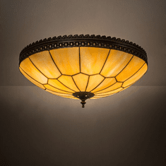 Meyda Custom 169613 Vincent Craftsman Brown Flush Mount Light Fixture