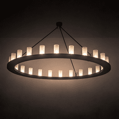 Meyda Custom 171230 Loxley Wrought Iron Hanging Chandelier