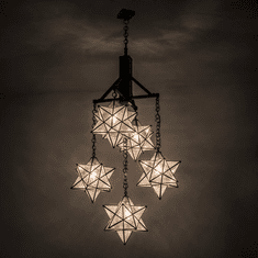 Meyda Custom 171780 Moravian Star Tiffany Mahogany Bronze Ceiling Chandelier