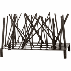 Meyda Custom 171916 Branches Traditional Wrought Iron Fireplace Screen