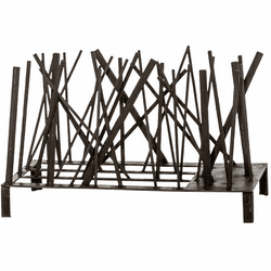 Meyda Custom 171916 Branches Traditional Wrought Iron Fireplace Screen