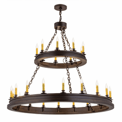 Meyda Custom 172677 Sullivan Ranch Traditional Mahogany Bronze Chandelier Light