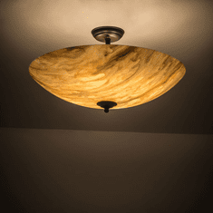 Meyda Custom 173513 Madison Contemporary Cafe Noir Flush Mount Lighting Fixture