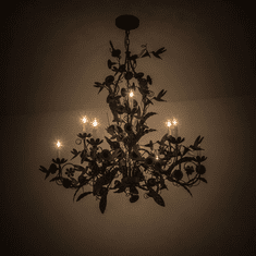 Meyda Custom 174872 Le Printemps Country Antique Brass Matte Chandelier Light
