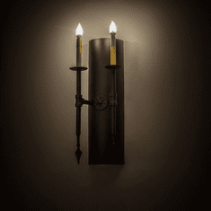 Meyda Custom 174964 Warwick Textured Black Wall Light Fixture