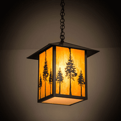 Meyda Custom 179594 Great Pines Country Craftsman Brown LED Outdoor Hanging Light