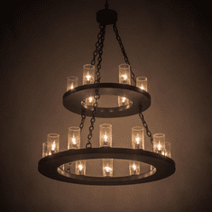 Meyda Custom 181386 Loxley Timeless Bronze Chandelier Lamp