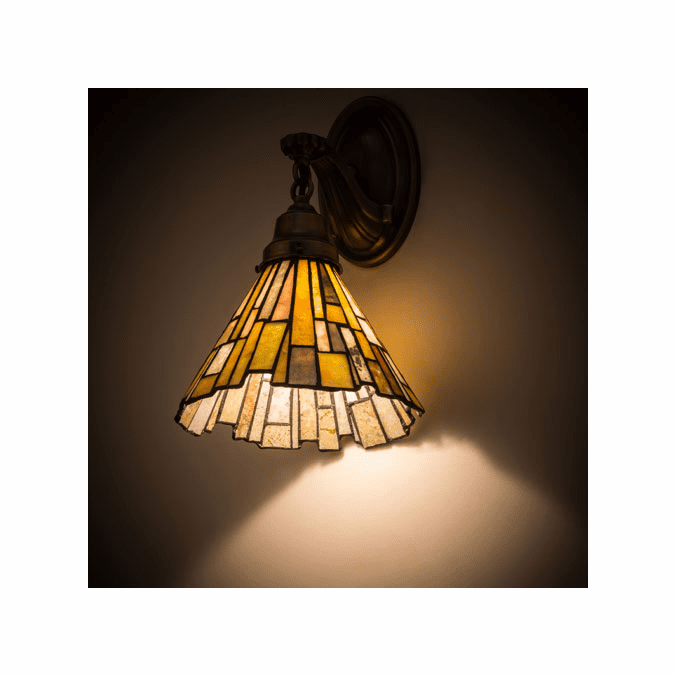 Meyda Custom 182947 Delta Jadestone Tiffany Antique Lamp Sconce