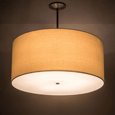 Meyda Custom 186122 Cilindro Textrene Timeless Bronze Drum Lighting Pendant