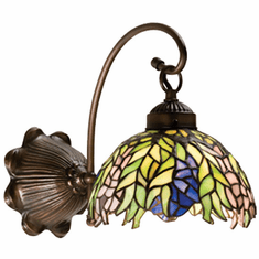 Meyda Lighting 18695 Honey Locust 1 Light Tiffany Wall Sconce Lighting Fixture