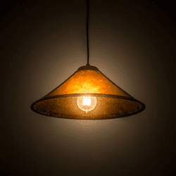 Meyda Custom 187039 Van Erp Amber Mica Indoor / Outdoor Pendant Lighting Fixture