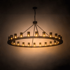 Meyda Custom 187477 Loxley Modern Mahogany Bronze Lighting Chandelier