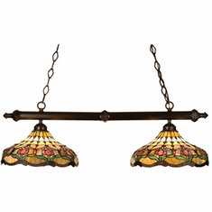 Meyda Lighting 82298 Colonial Tulip 2 Bulb Tiffany Wall Sconce Lighting ...