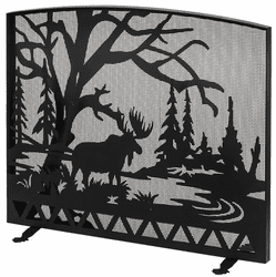 Meyda Custom 188444 Moose Creek Rustic Fireplace Screen