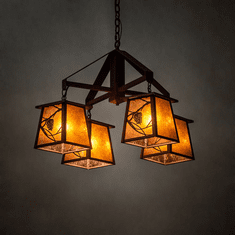 Meyda Custom 19055 Whispering Pines Rustic Rust Chandelier Light