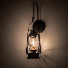 Meyda Custom 191984 Miner's Lantern Vintage Costello Black