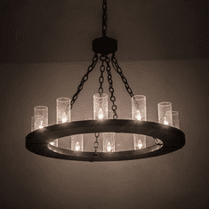 Meyda Custom 192501 Loxley Contemporary Timeless Bronze Hanging Chandelier