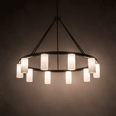 Meyda Custom 194729 Loxley Contemporary Bronze Chandelier Light