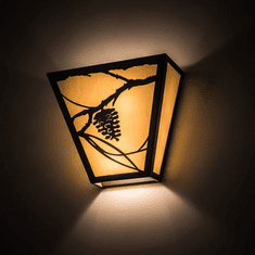 Meyda Custom 196270 Whispering Pines Rustic Oil Rubbed Bronze Lighting Wall Sconce