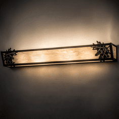Meyda Custom 197417 Oak Leaf & Acorn Country Antique Copper Vanity Light