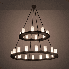 Meyda Custom 197483 Loxley Modern Mahogany Bronze Chandelier Light