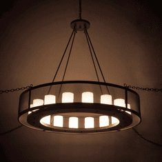 Meyda Custom 197721 Loxley Modern Timeless Bronze Chandelier Light