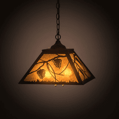 Meyda Custom 197901 Whispering Pines Rustic Oil Rubbed Bronze Hanging Lamp