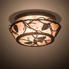 Meyda Custom 197919 Whispering Pines Country Bronze LED Ceiling Light