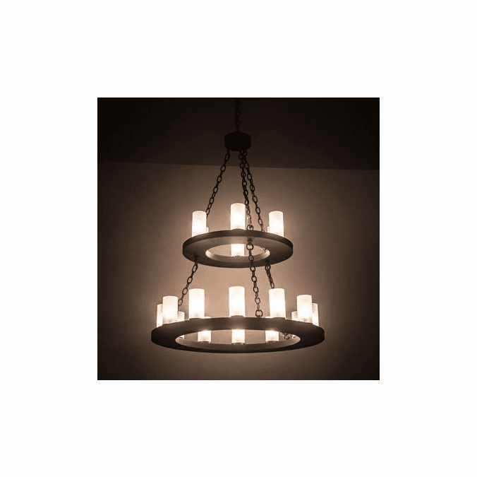 Meyda Custom 197989 Loxley Contemporary Mahogany Bronze Chandelier Light