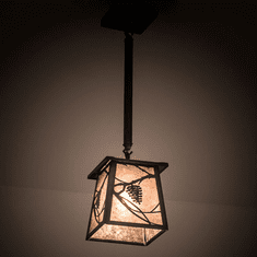 Meyda Custom 198260 Whispering Pines Rustic Antique Copper Mini Hanging Pendant Light