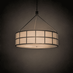 Meyda Custom 198495 Cilindro Nickel Drum Pendant Lamp