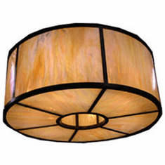 Meyda Custom 19862 Mission Timeless Bronze Flush Mount Light Fixture