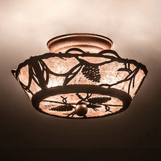 Meyda Custom 198770 Whispering Pines Country Copper Ceiling Lighting Fixture