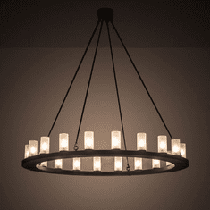 Meyda Custom 199415 Loxley Modern Blackwash Powdercoat Chandelier Light