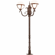 Meyda Custom 200260 Bola Rust Exterior Post Light Fixture