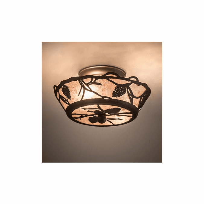 Meyda Custom 201814 Whispering Pines Country Oil Rubbed Bronze Home Ceiling Lighting