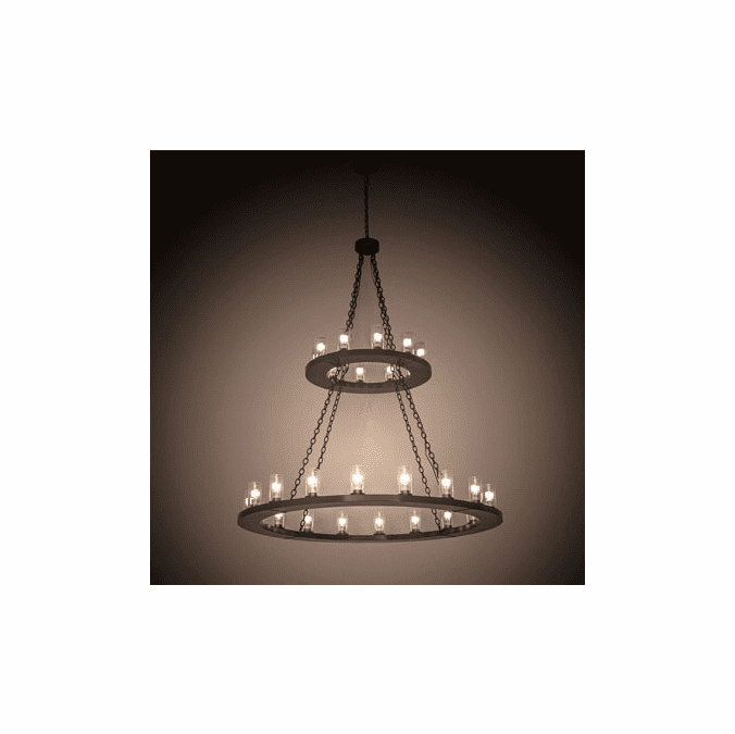 Meyda Custom 202972 Loxley Contemporary Timeless Bronze Fluorescent Chandelier Lamp